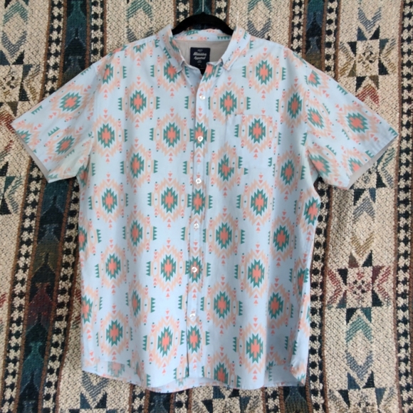 Massive Apparel Other - Men's fun and funky tribal/ southwest/ patterned 100% cotton button up T-shirt.